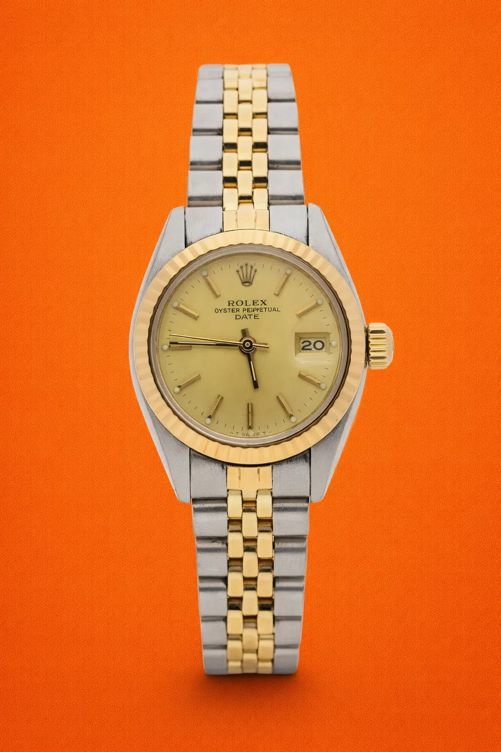Ladies Datejust Steel & Gold Champagne Dial 26mm 