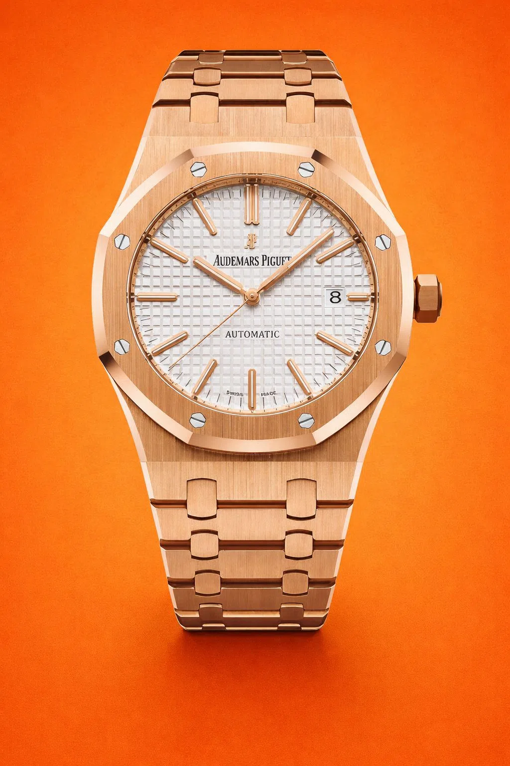 Audemars Piguet Royal Oak 41mm 18ct Rose Gold White Dial