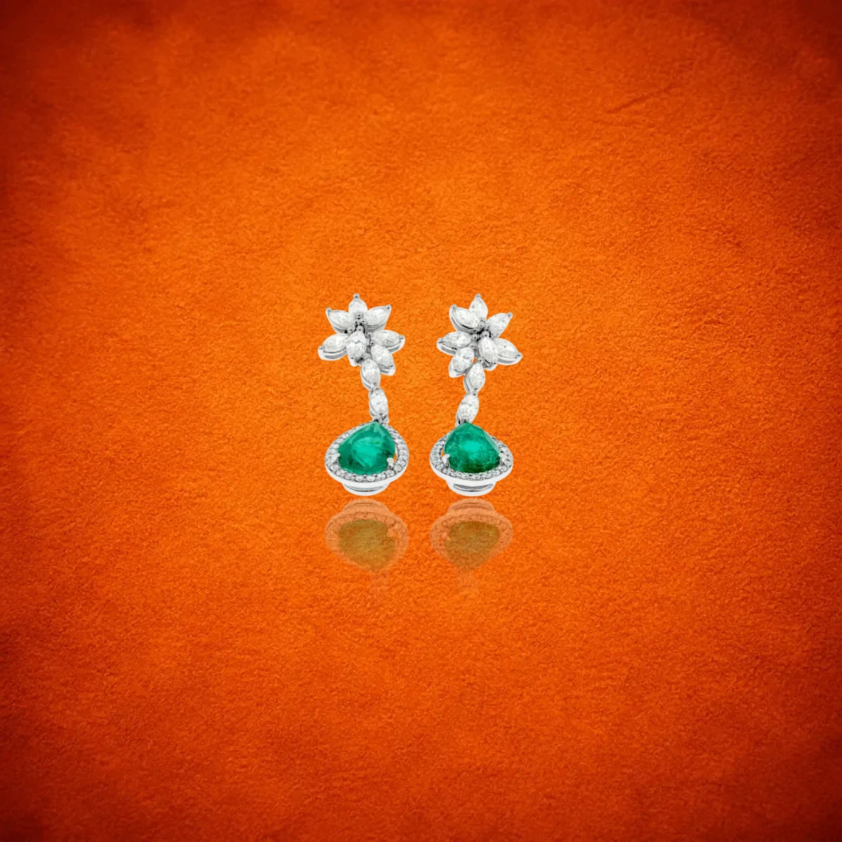Emerald And Diamond Earrings