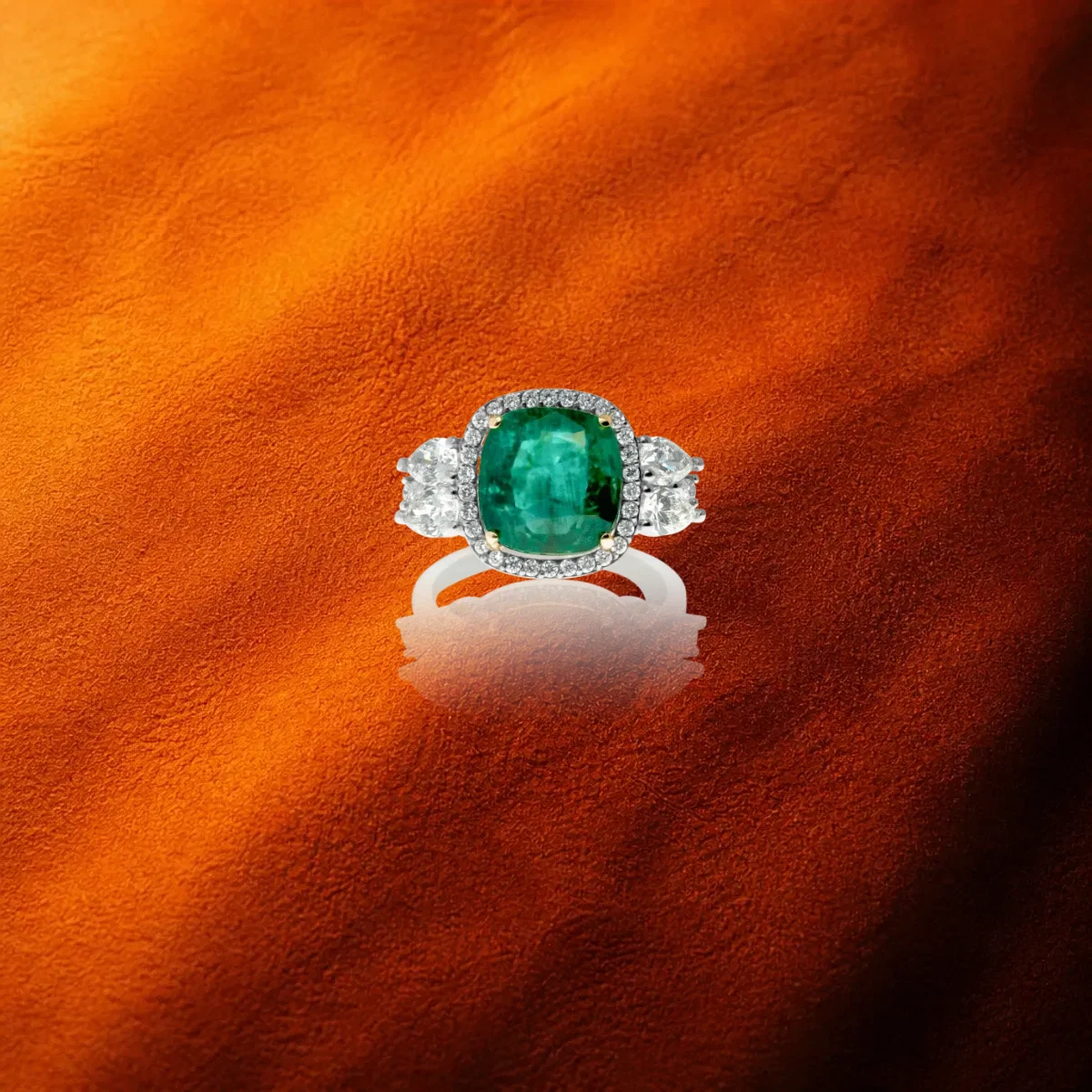 Emerald And Diamond Ring