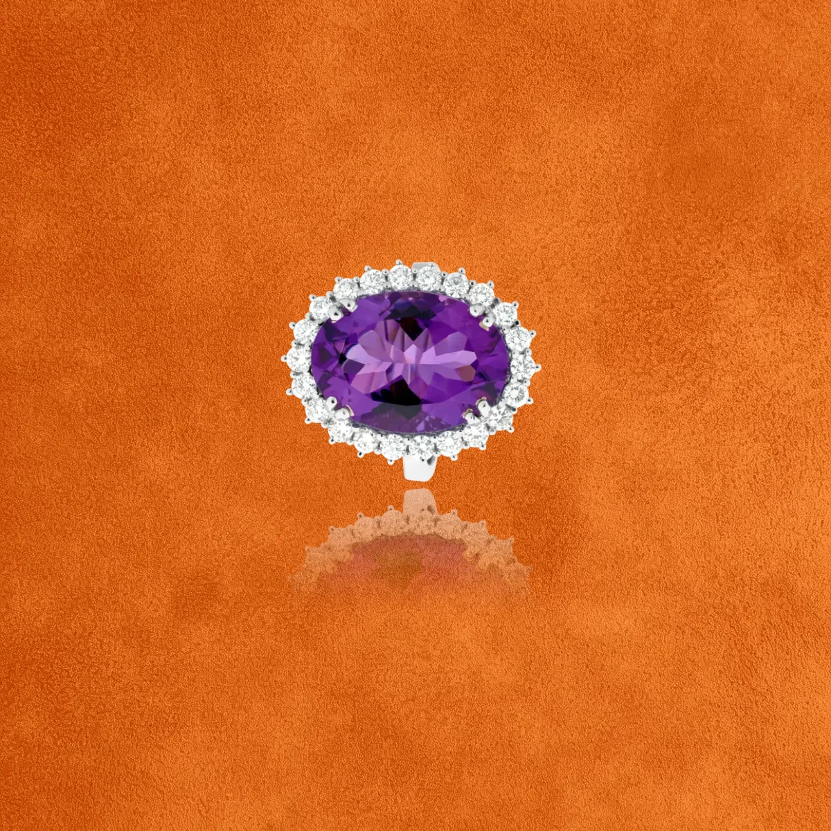 Amethyst And Diamond Ring