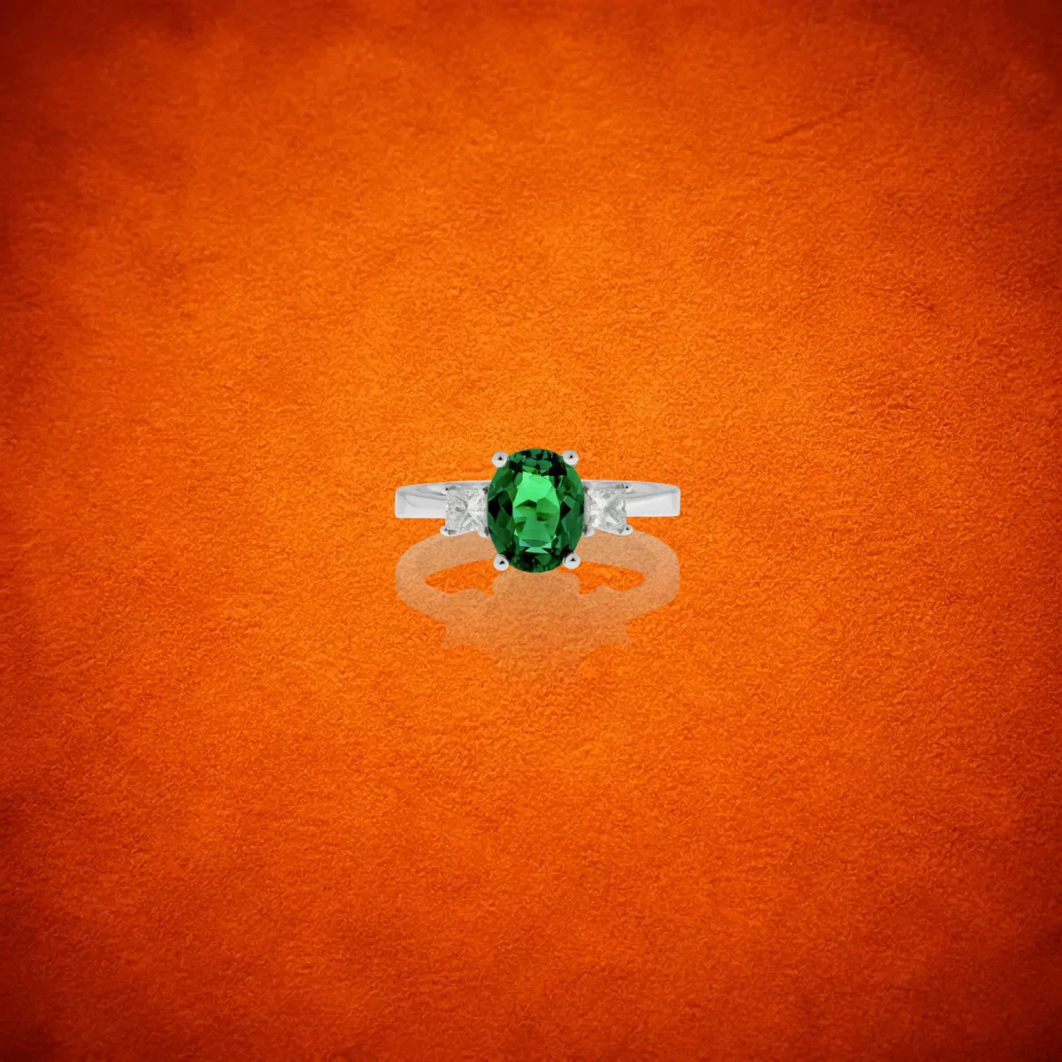 Tourmailine And Diamond Ring