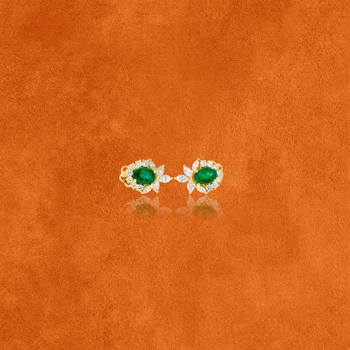 Emerald And Diamond Earrings