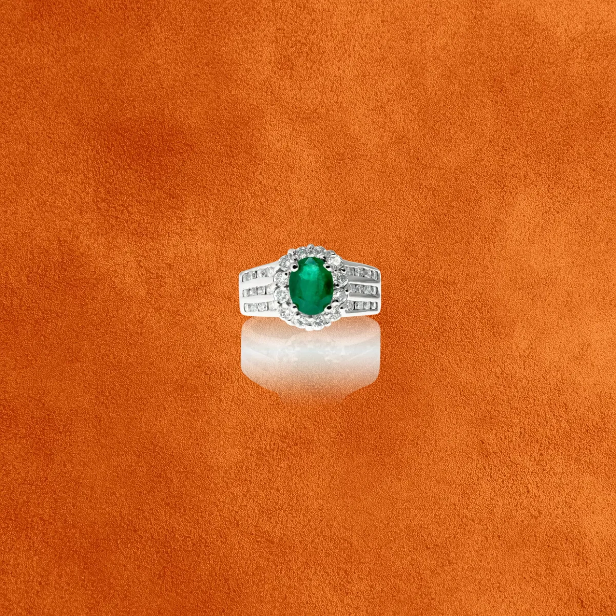 Emerald And Diamond Ring