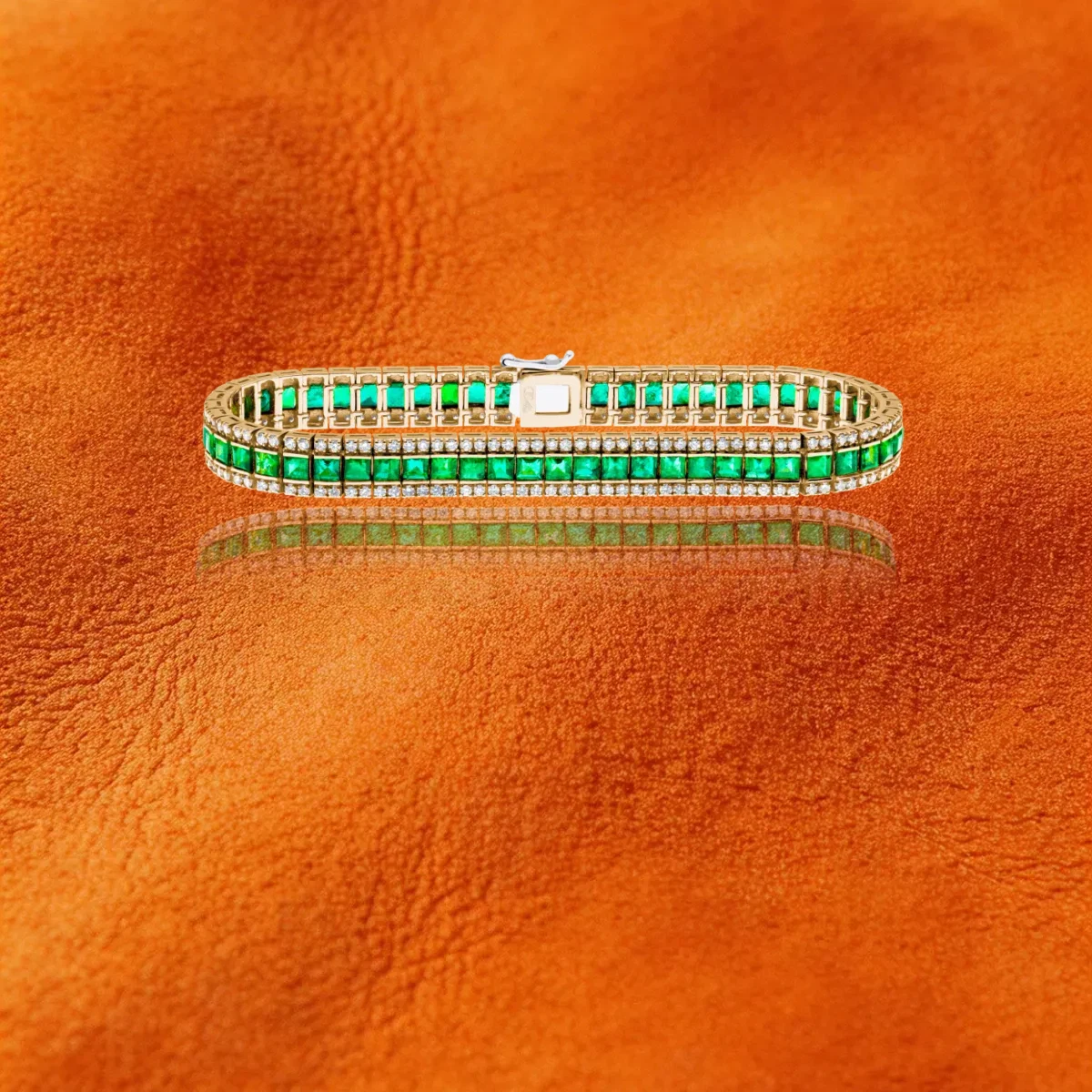 Emerald And Diamond Bracelet