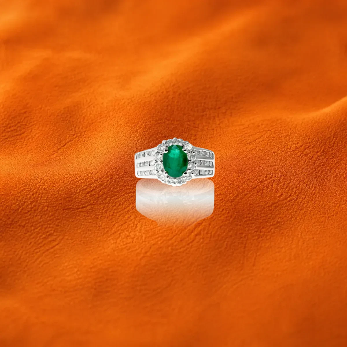 Emerald And Diamond Ring