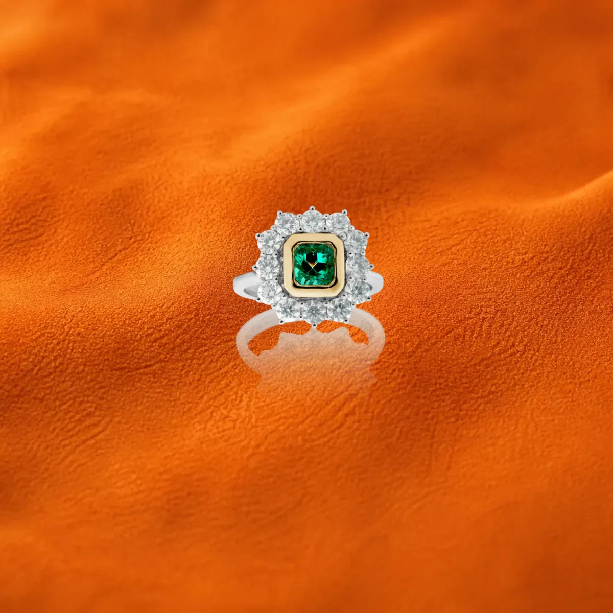 Emerald And Diamond Ring