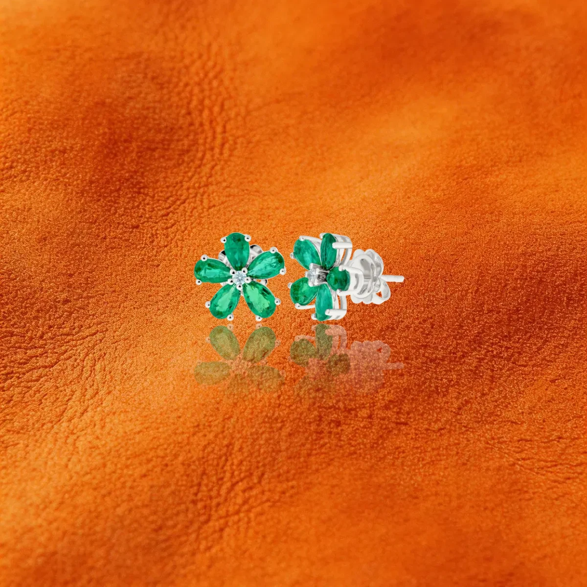 Emerald And Diamond Earrings