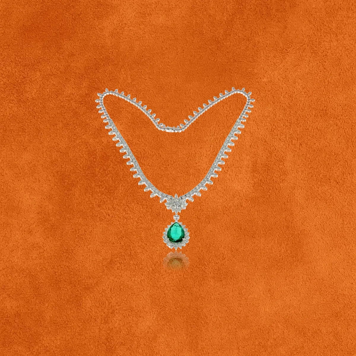 Emerald And Diamond Necklace
