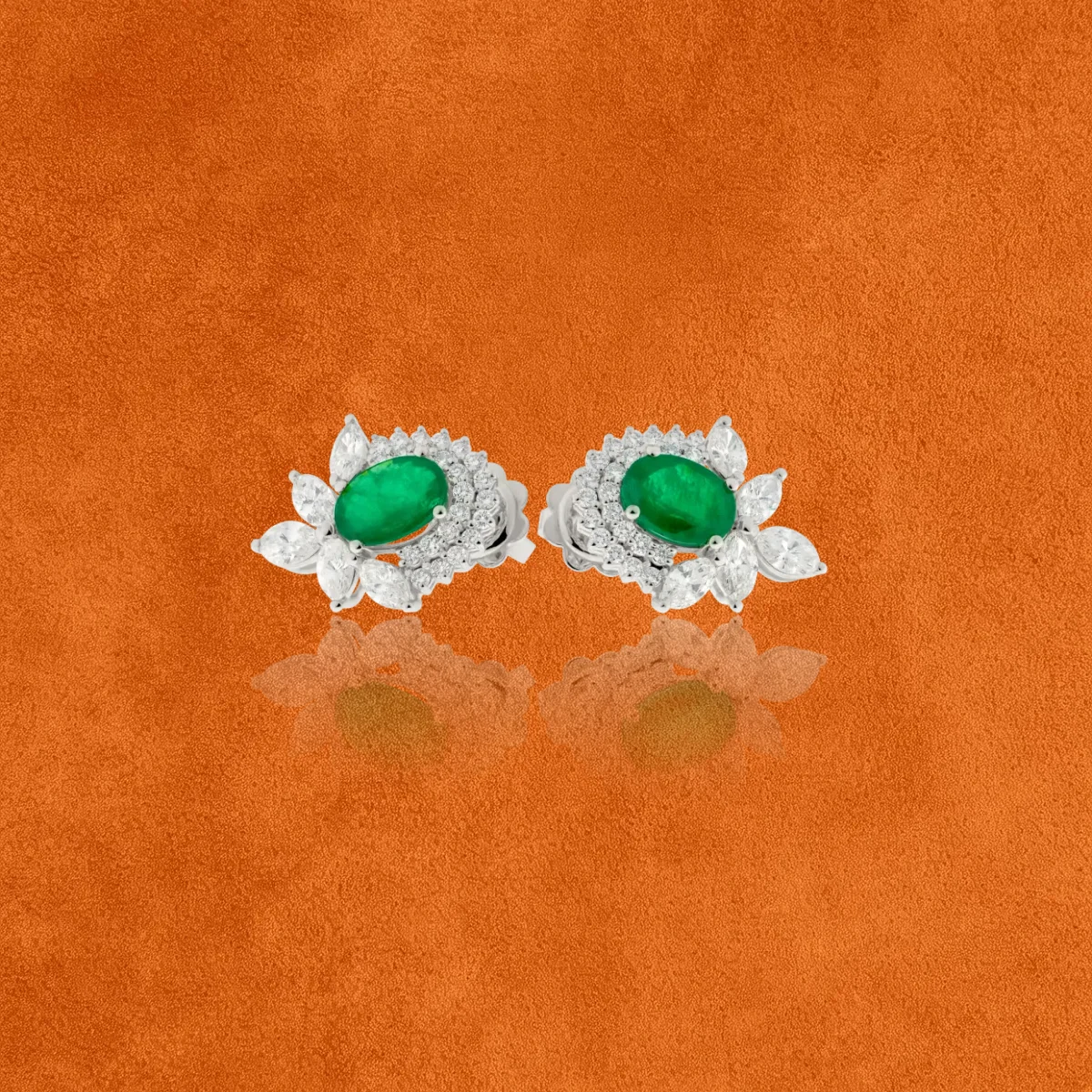 Emerald And Diamond Earrings
