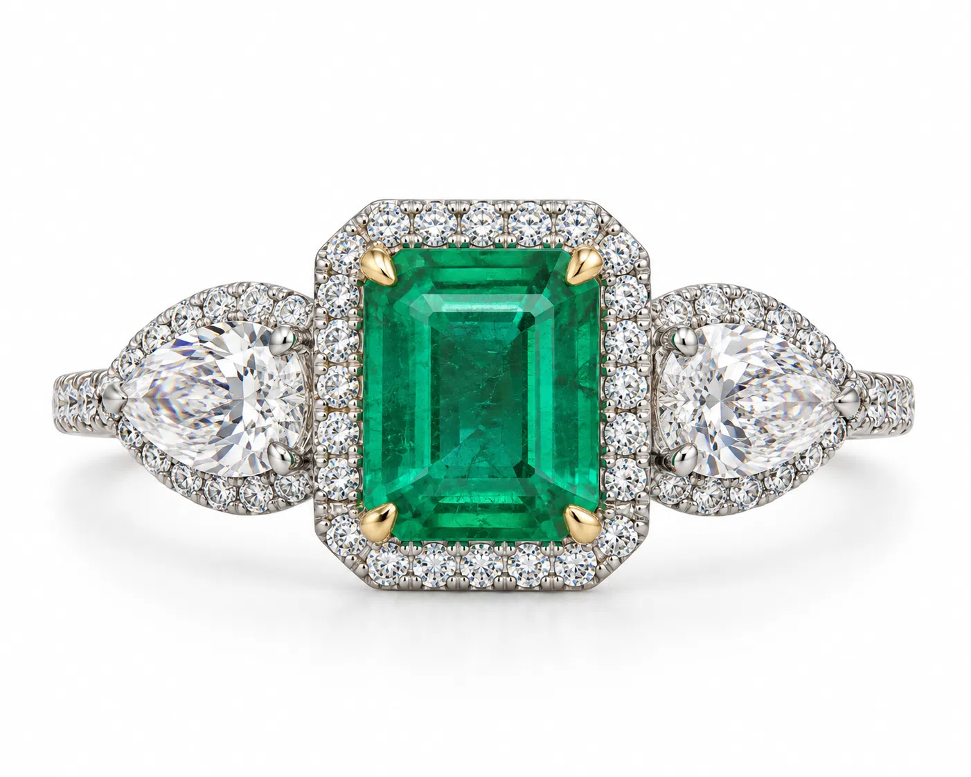 Emerald And Diamond Ring