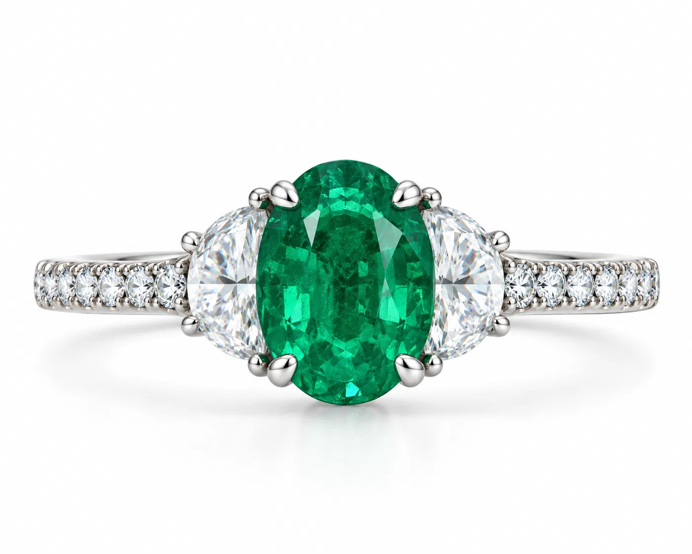 Emerald And Diamond Ring