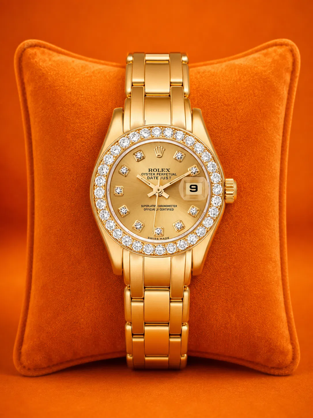Rolex Ladies Pearlmaster Yellow Gold