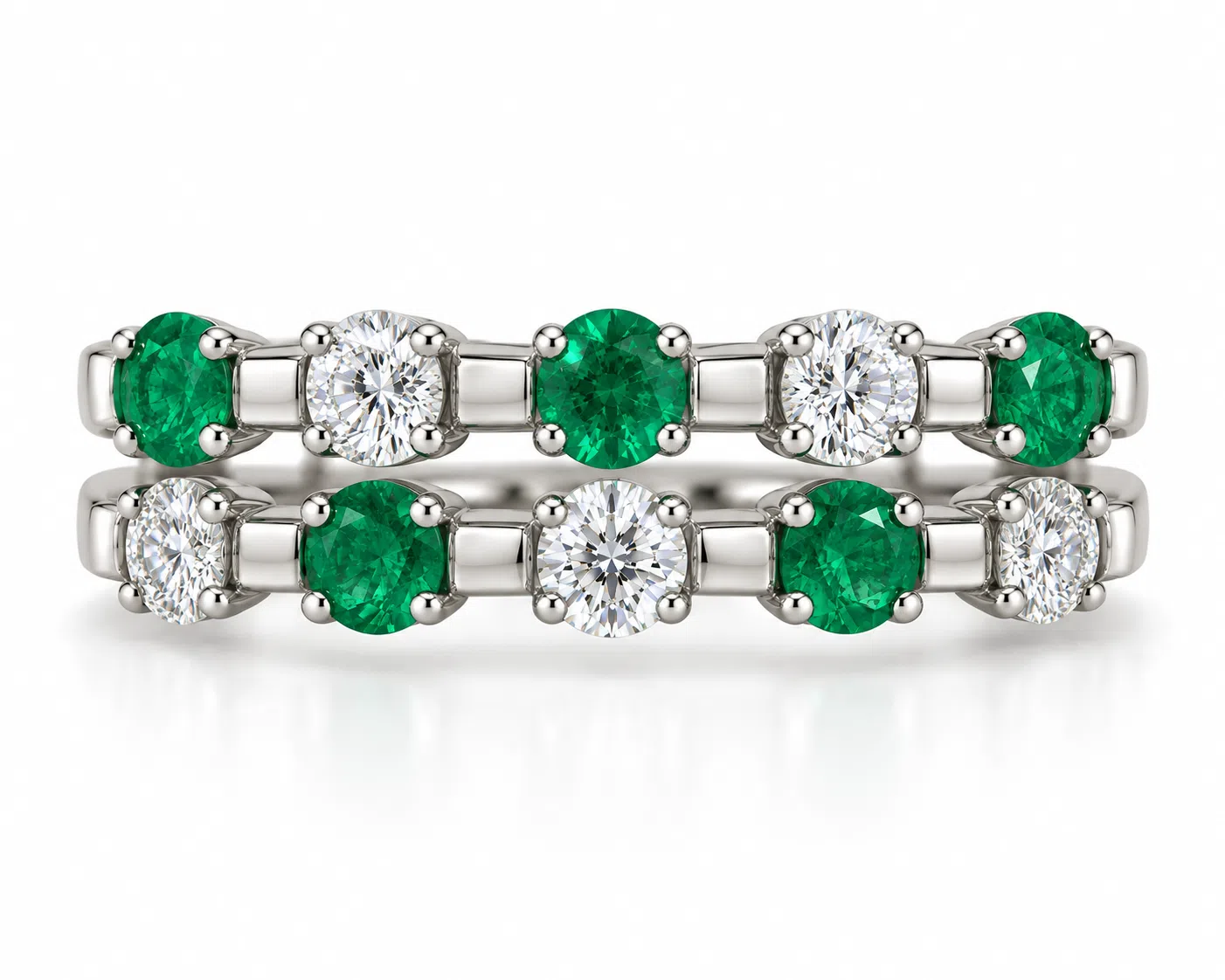 Emerald And Diamond Ring