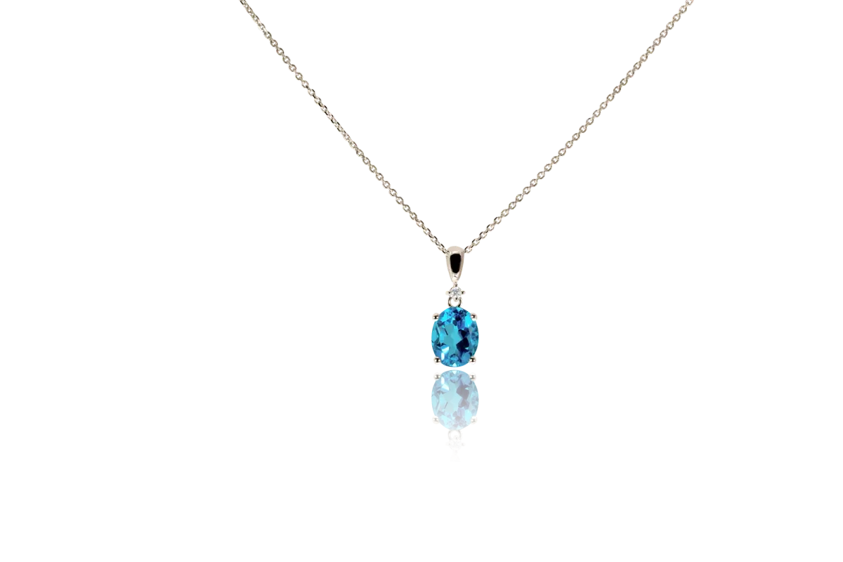 Blue Topaz Necklace view 3