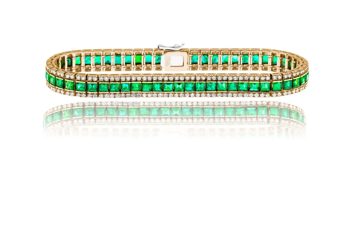 Emerald And Diamond Bracelet view 2