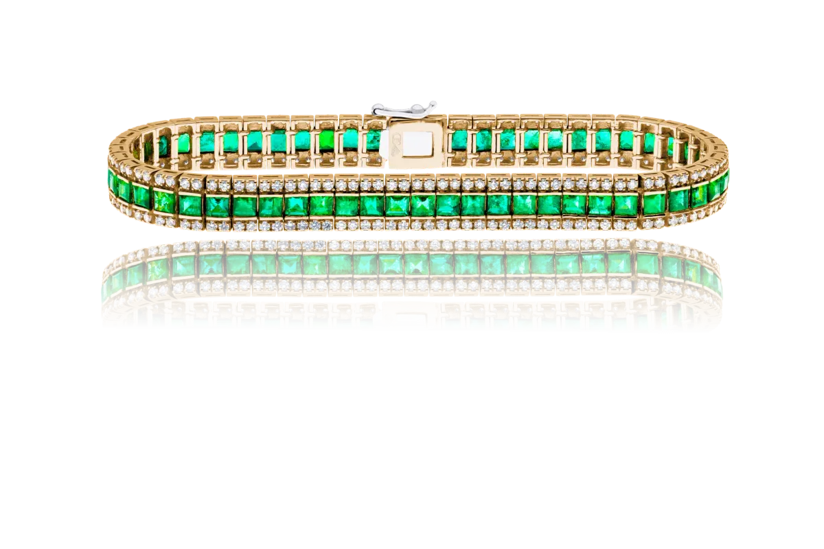 Emerald And Diamond Bracelet view 3