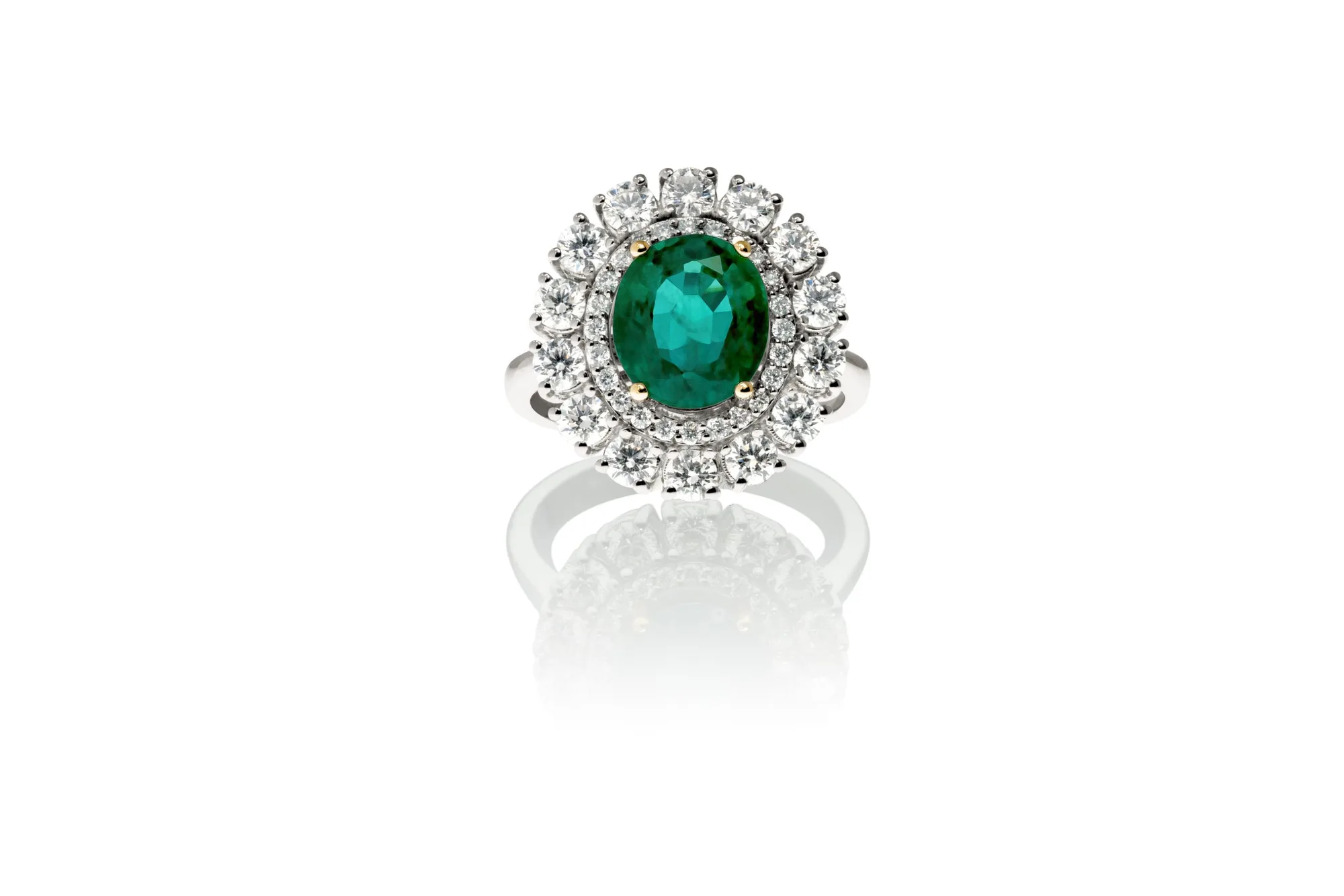 Emerald And Diamond Engagement Ring