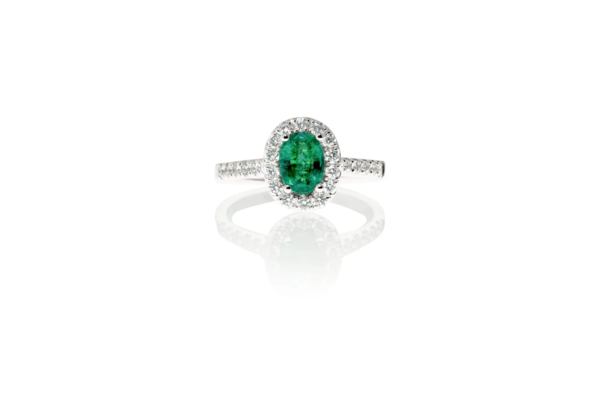 Emerald And Diamond Engagement Ring
