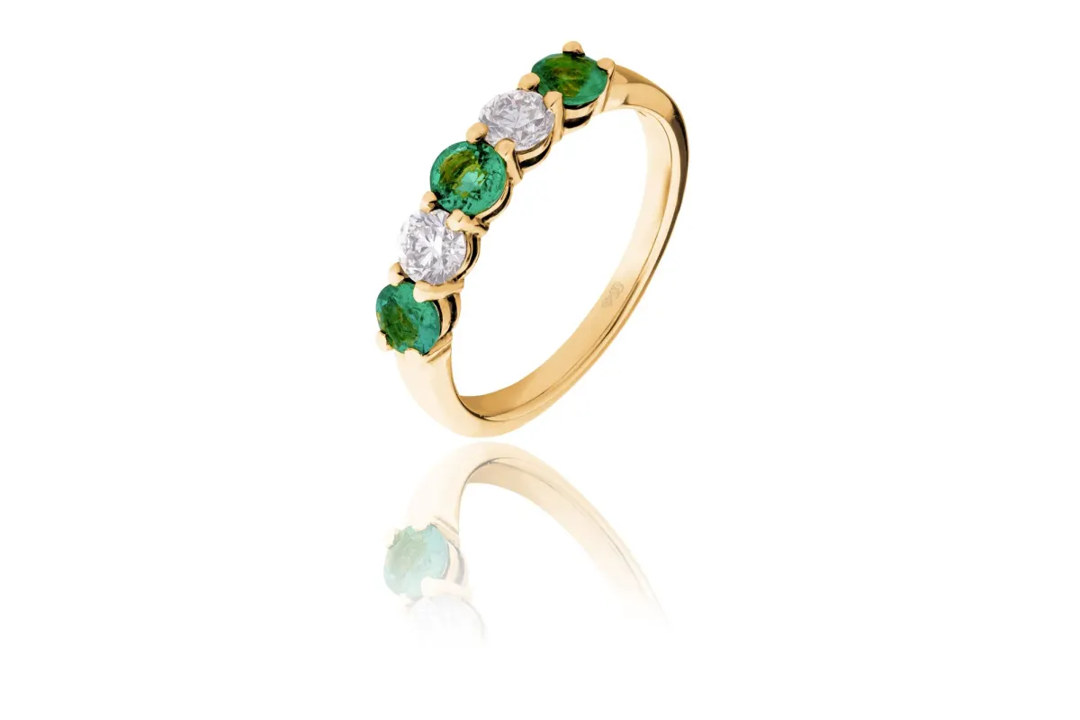 Emerald And Diamond Ring view 2
