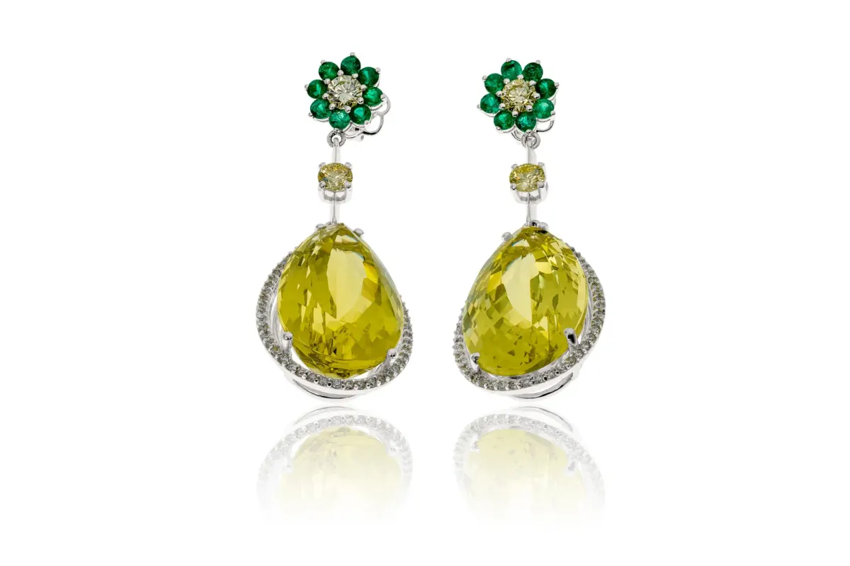 Lemon Quartz Earrings view 2