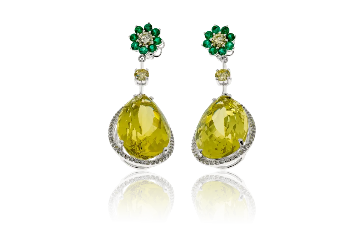 Lemon Quartz Earrings view 3