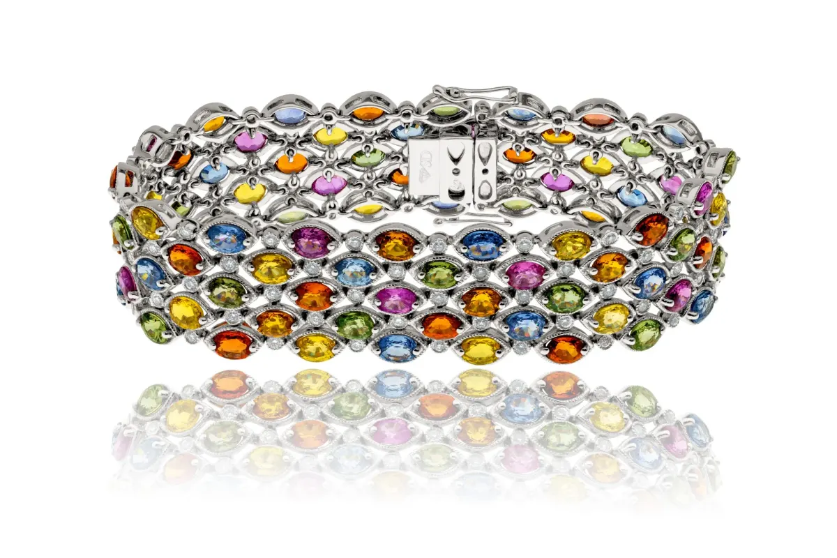 Multicolour Sapphire Bracelet view 2