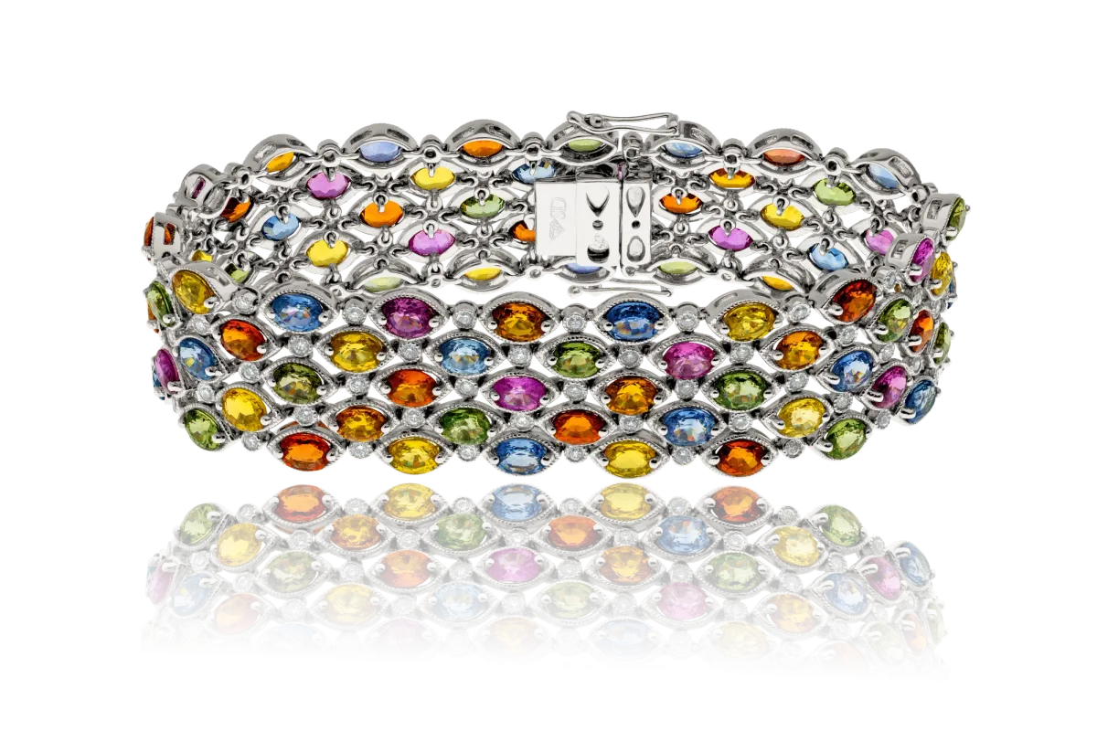 Multicolour Sapphire Bracelet view 3