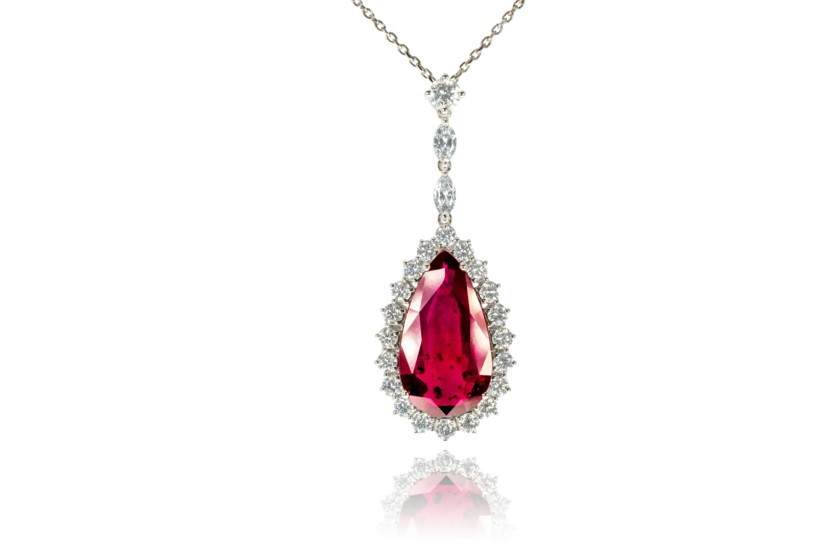 Ruby And Diamond Necklace view 3