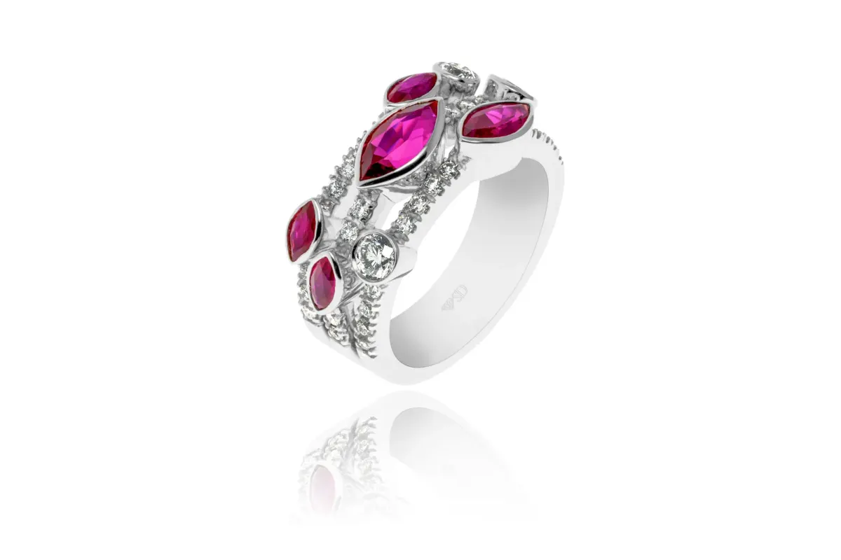 Ruby And Diamond Ring view 2