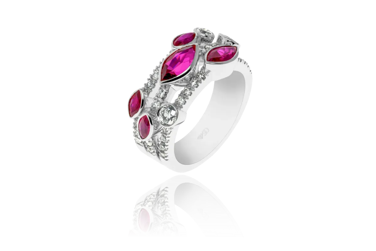 Ruby And Diamond Ring view 3
