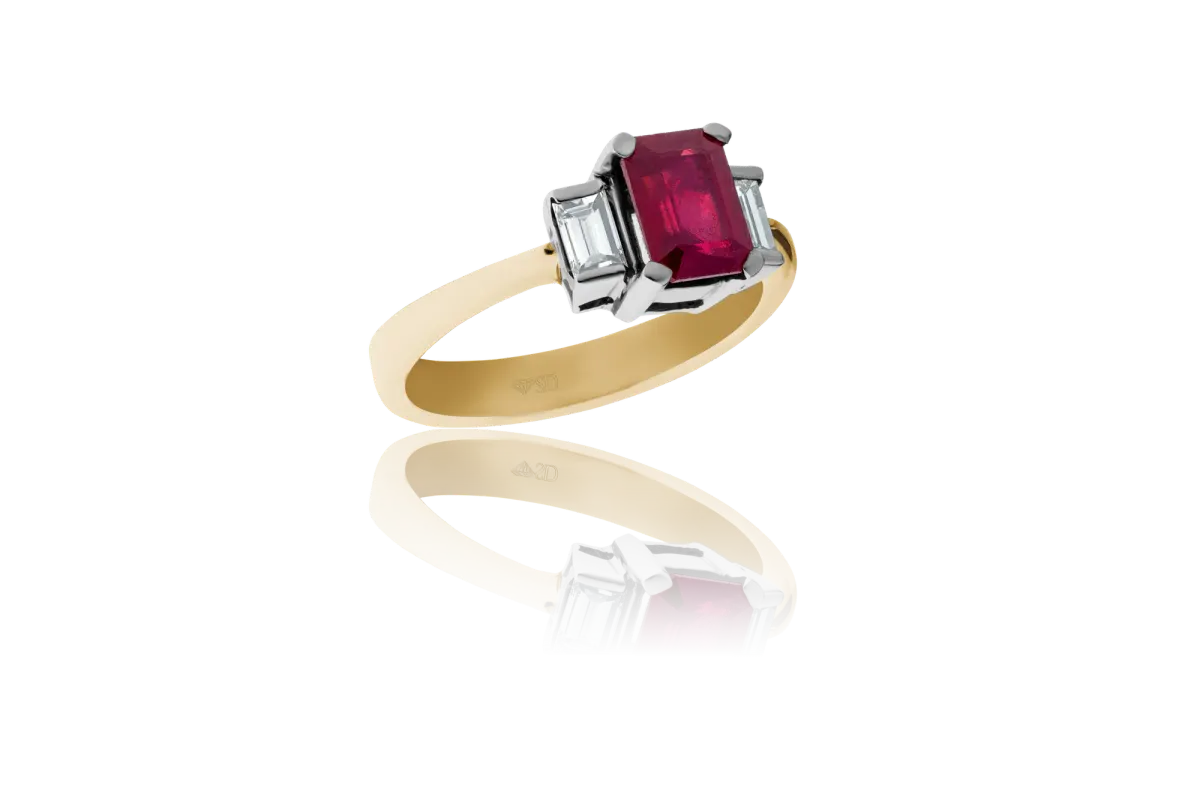 Ruby And Diamond Ring view 3