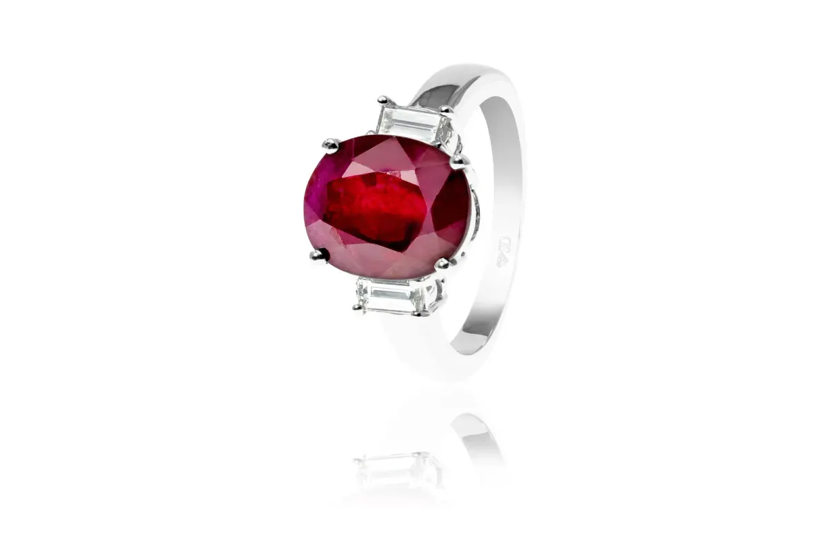 Ruby And Diamond Ring view 2