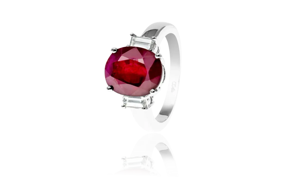 Ruby And Diamond Ring view 3