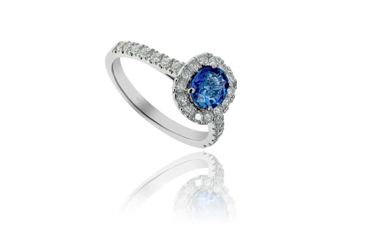 Sapphire And Diamond Ring view 2