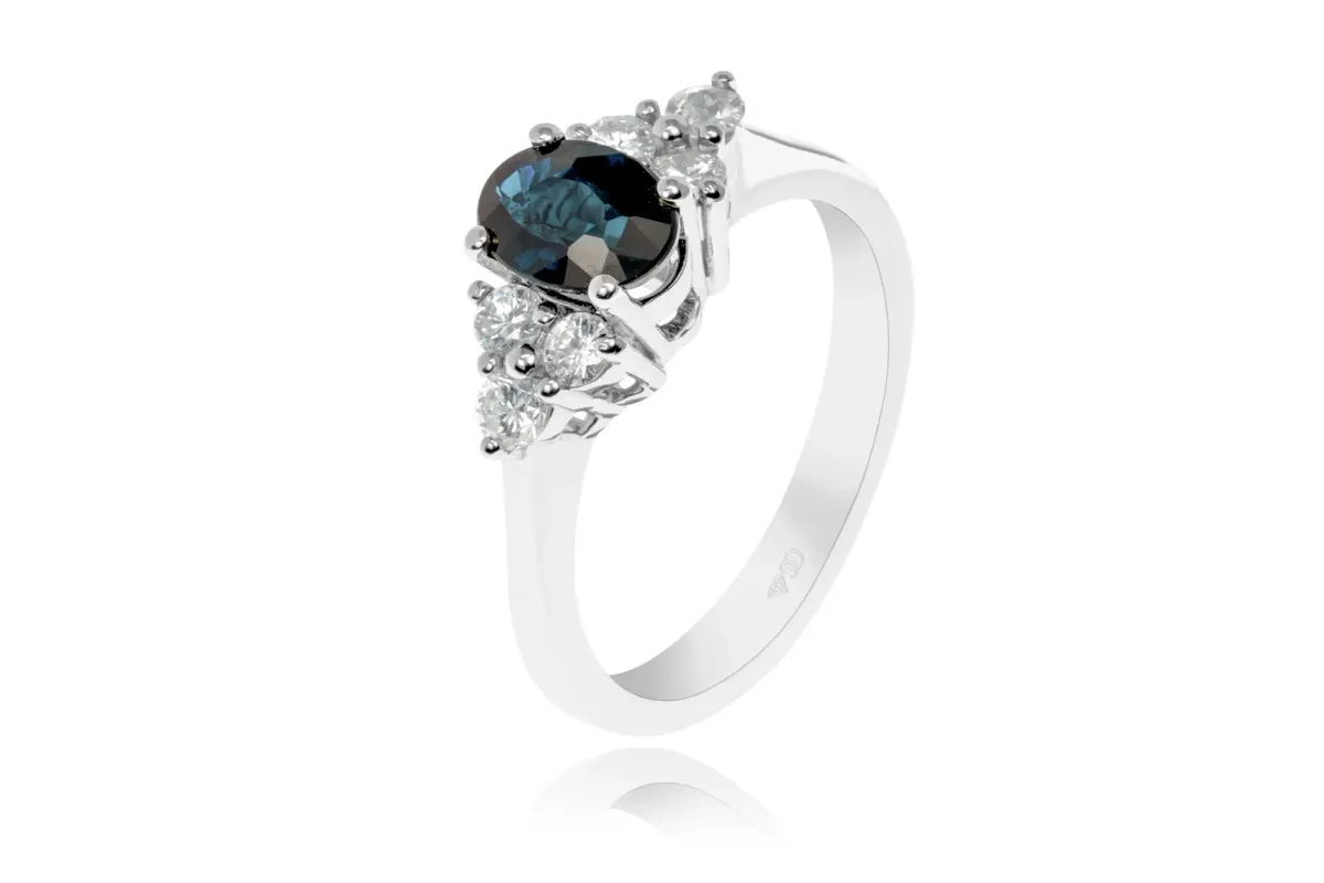 Sapphire And Diamond Ring view 2
