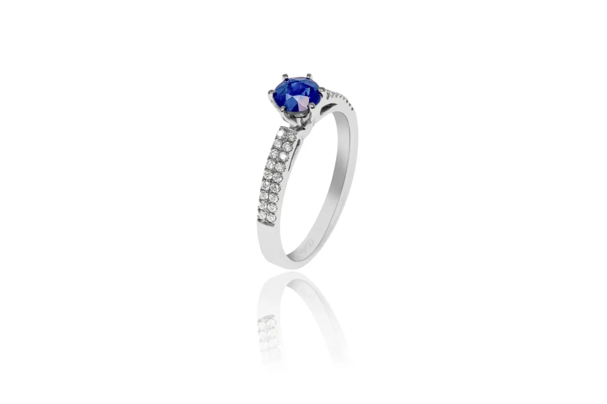 Sapphire And Diamond Ring view 2