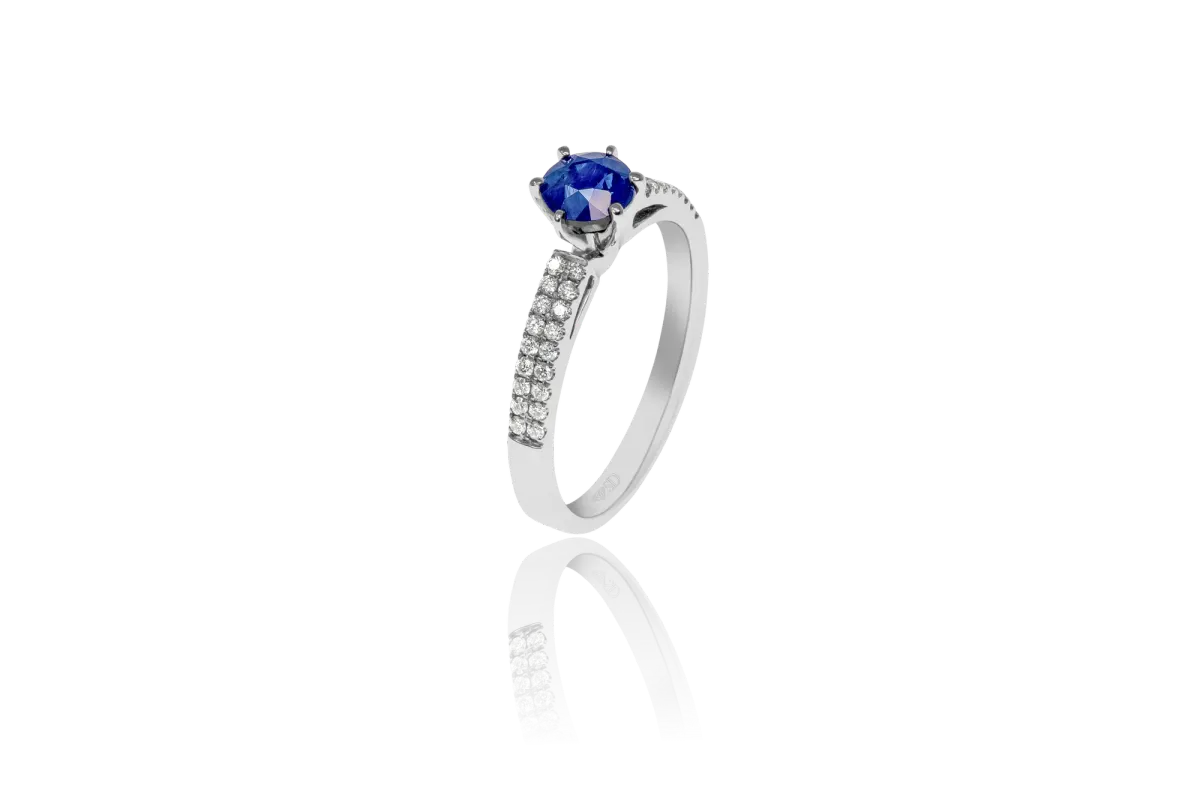Sapphire And Diamond Ring view 3