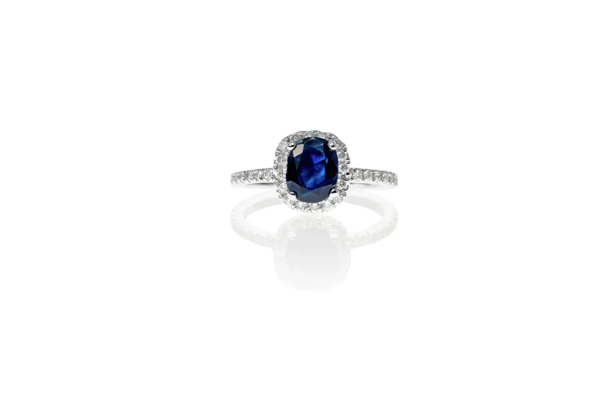 Sapphire And Diamond Ring view 2