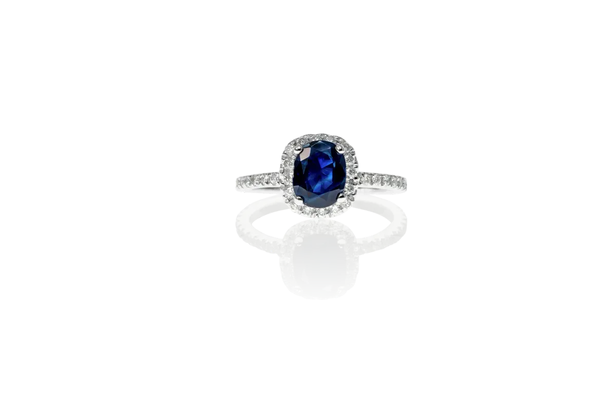 Sapphire And Diamond Ring view 3