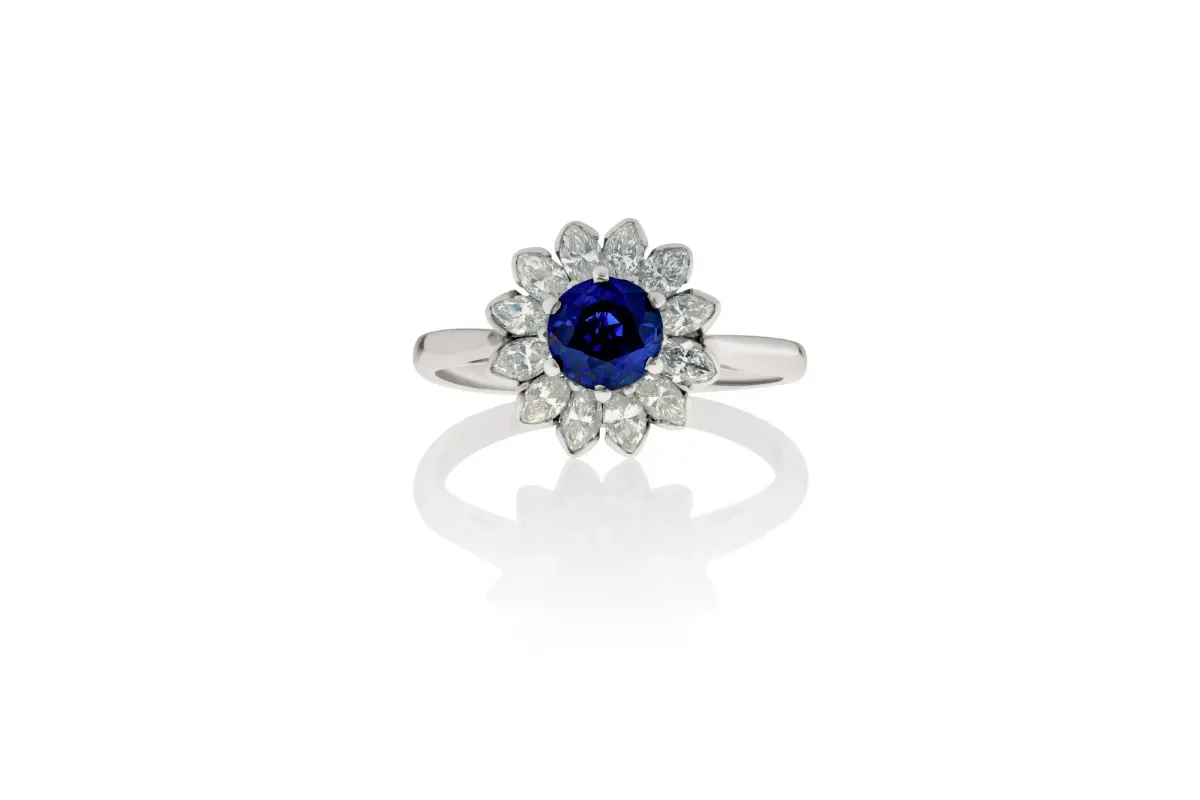 Sapphire And Diamond Ring view 2