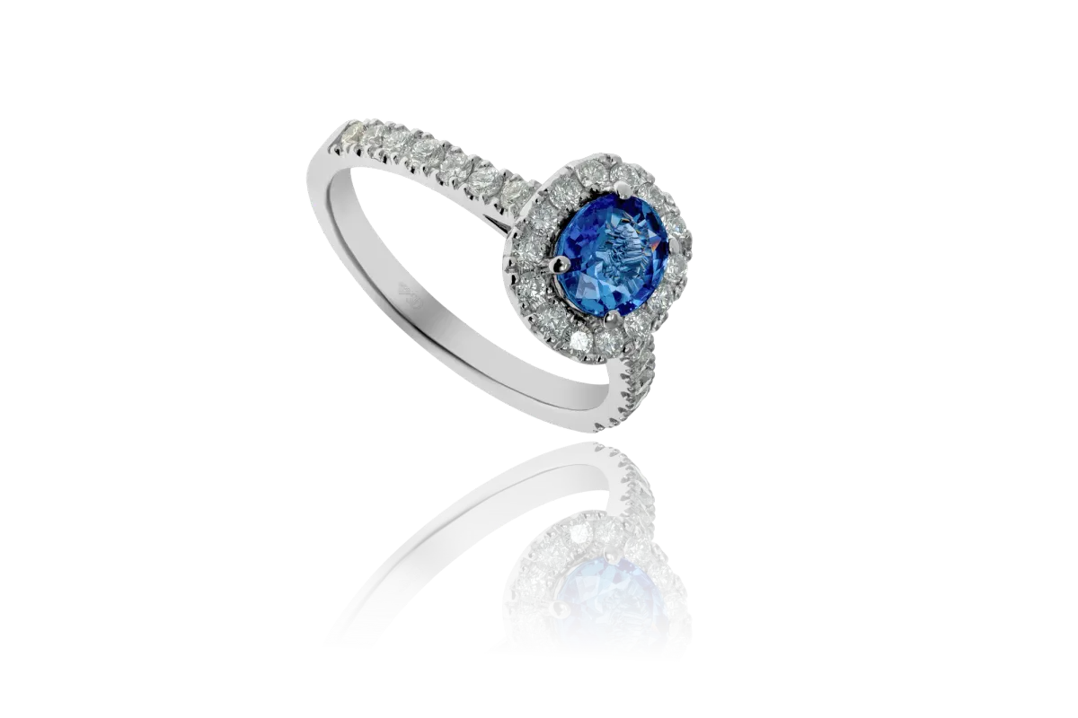 Sapphire And Diamond Ring view 3