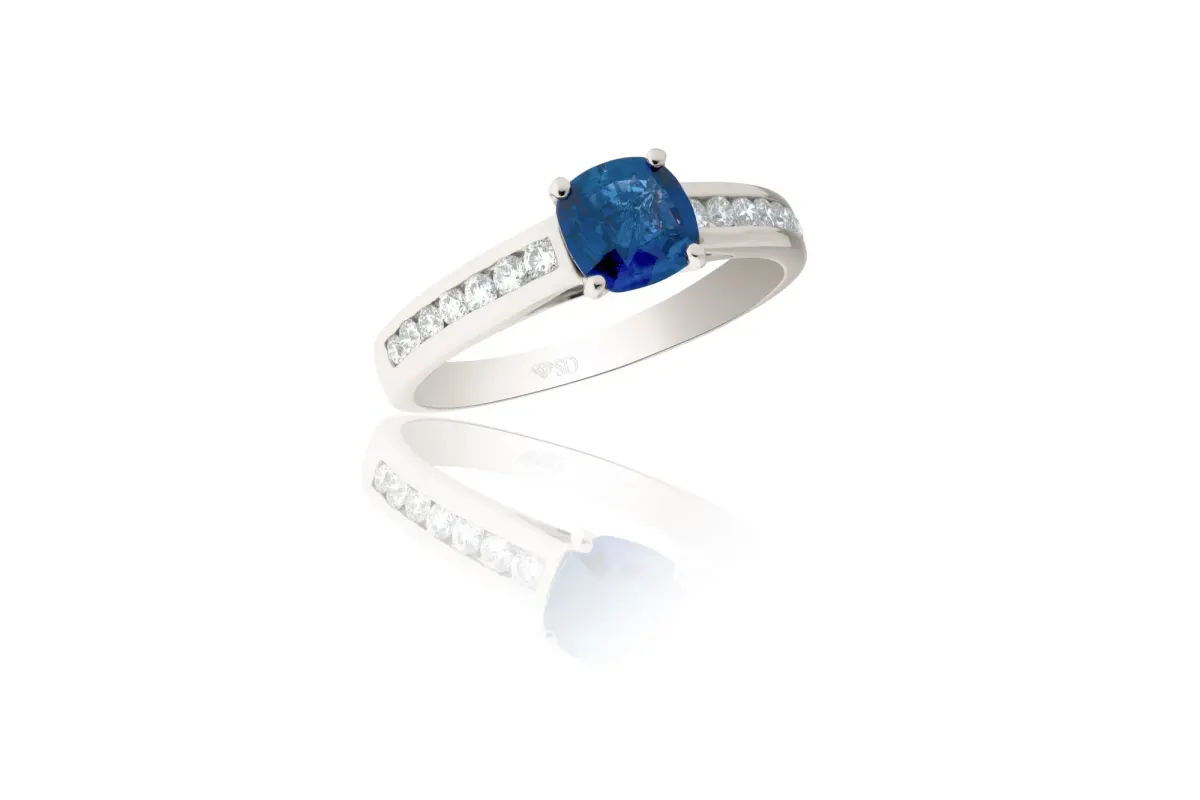 Sapphire And Diamond Ring view 2