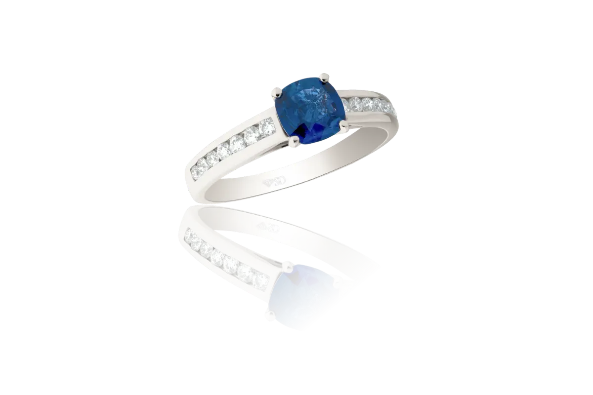 Sapphire And Diamond Ring view 3