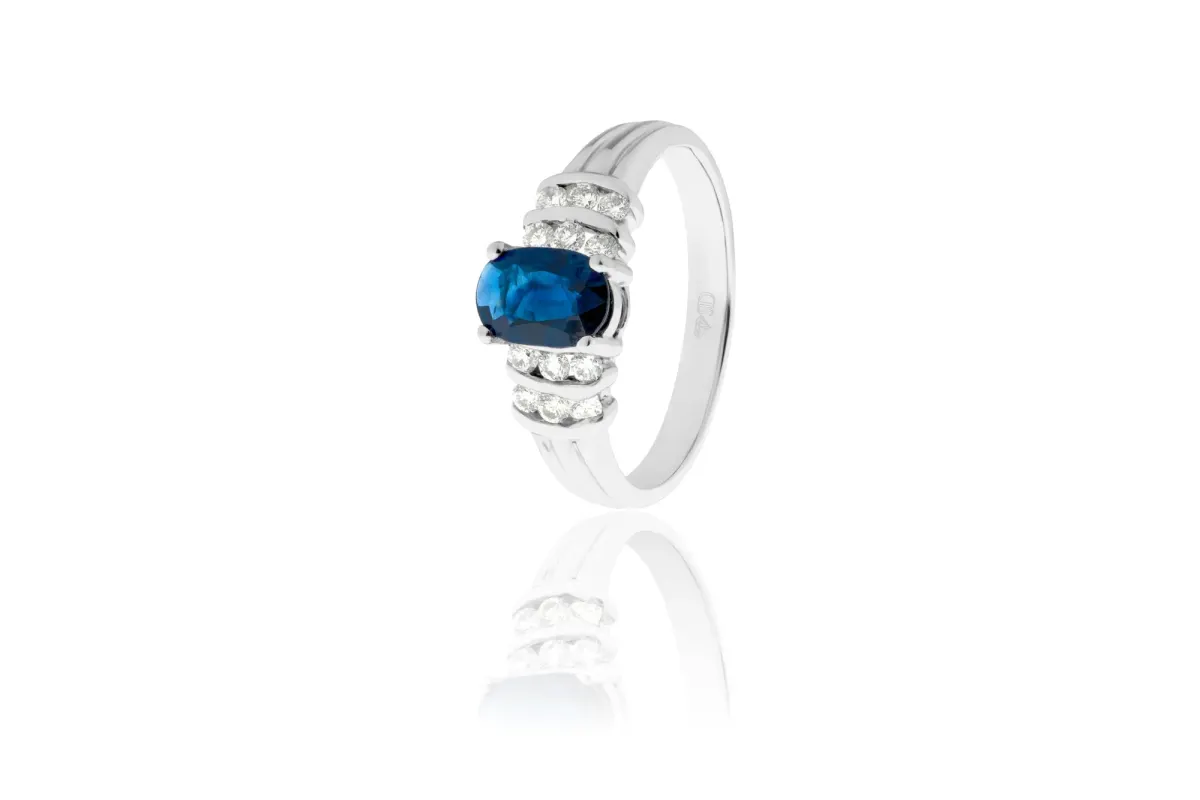Sapphire And Diamond Ring view 2