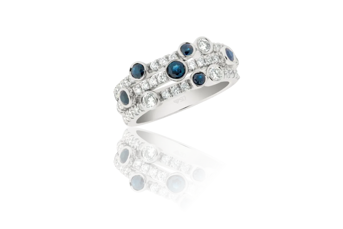 Sapphire And Diamond Ring view 3