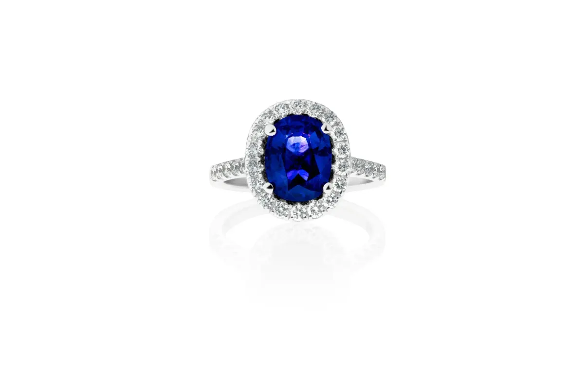 Sapphire And Diamond Ring view 2