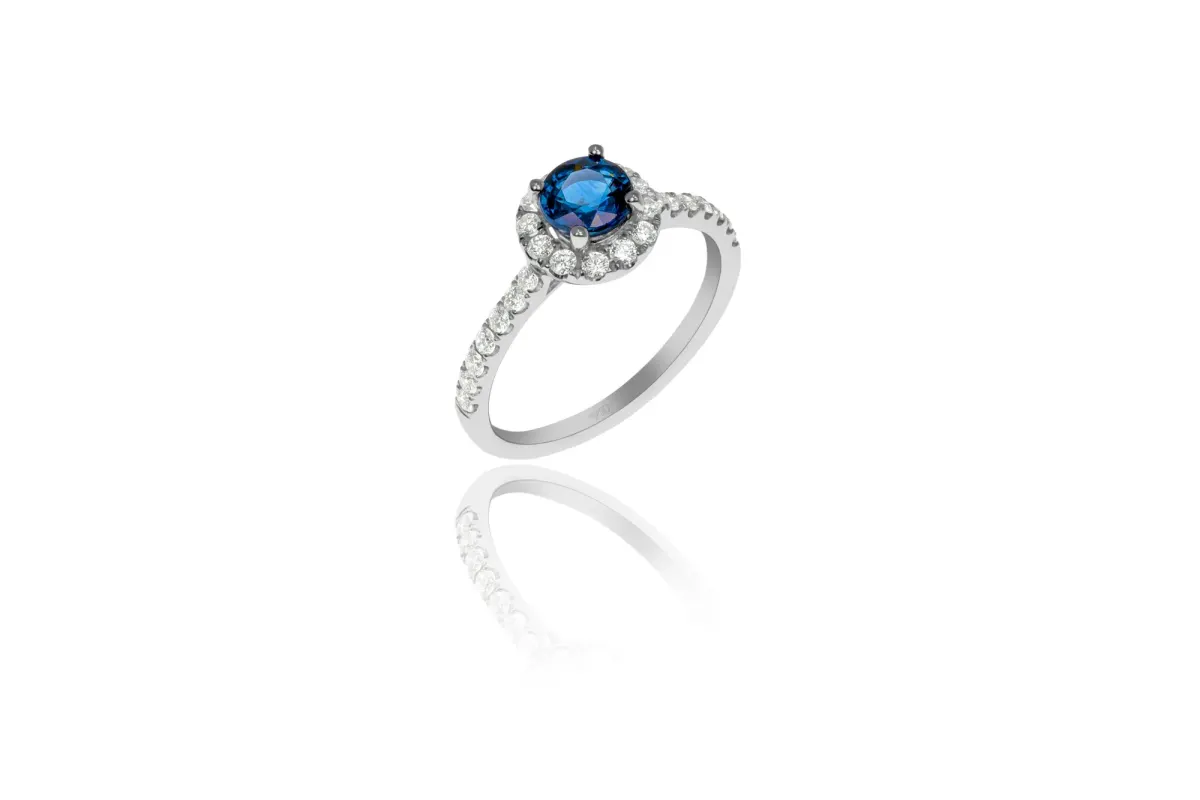 Sapphire And Diamond Ring view 2