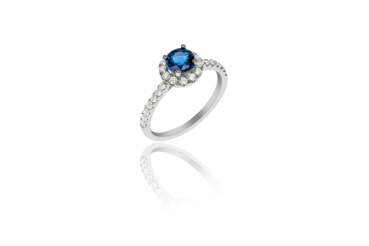 Sapphire And Diamond Ring view 3