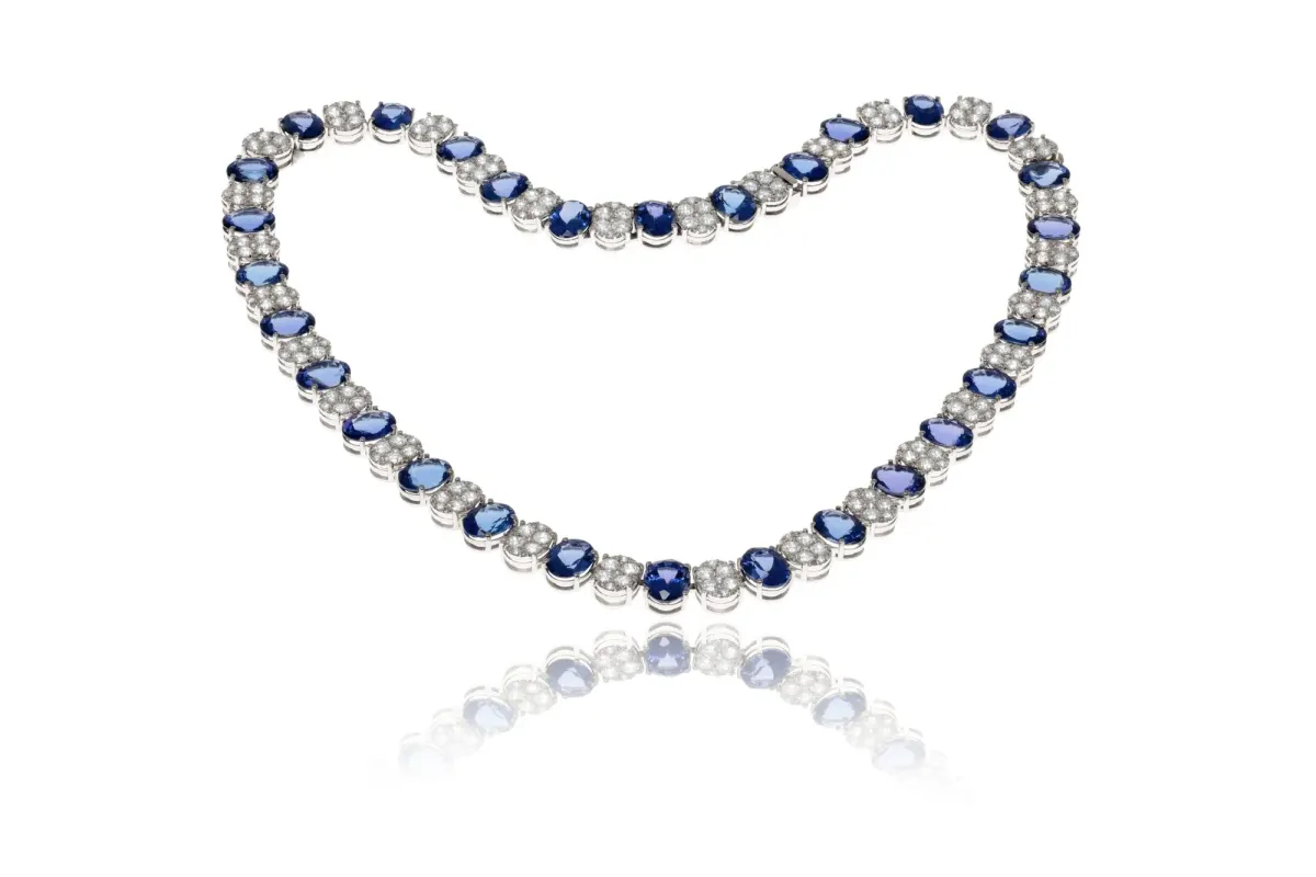 Tanzanite And Diamond Necklace view 2